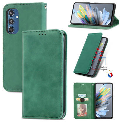Retro Skin Feel Magnetic Leather Phone Case, For Samsung Galaxy S25 5G, For Samsung Galaxy S25+ 5...