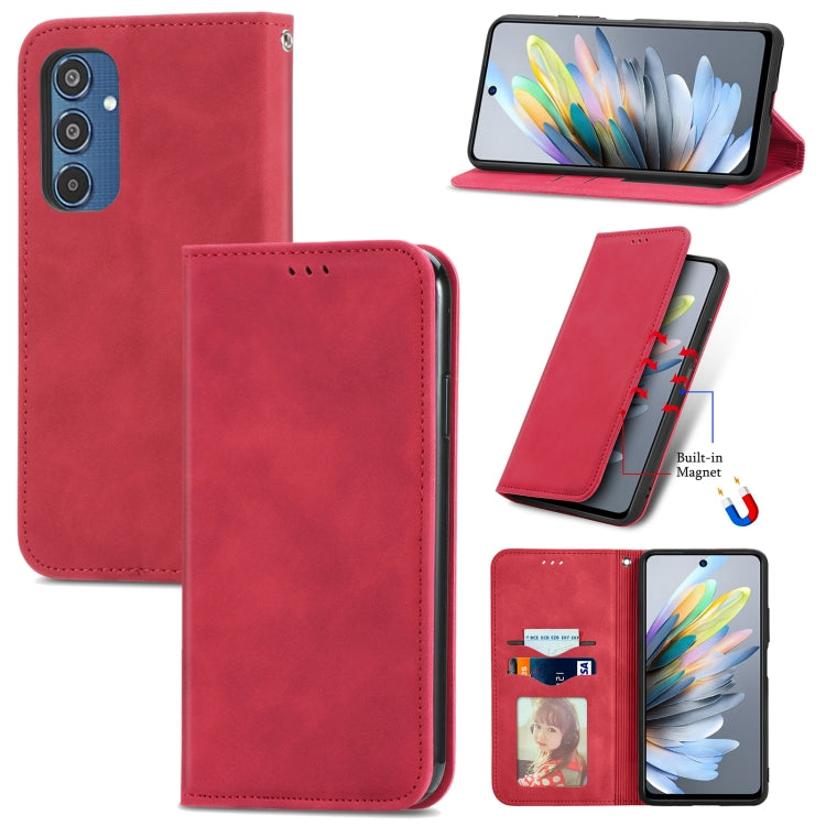 Retro Skin Feel Magnetic Leather Phone Case, For Samsung Galaxy S25 5G, For Samsung Galaxy S25+ 5...