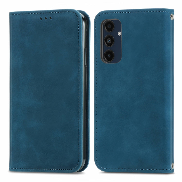 Retro Skin Feel Magnetic Leather Phone Case, For Samsung Galaxy S25 5G, For Samsung Galaxy S25+ 5...