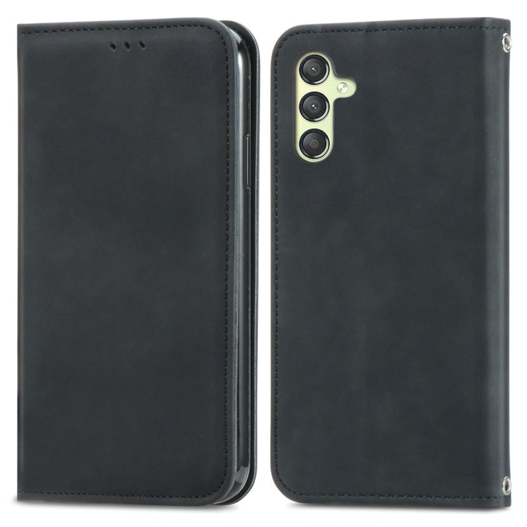Retro Skin Feel Magnetic Leather Phone Case, For Samsung Galaxy A05, For Samsung Galaxy A05s 4G��...