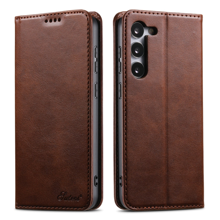 Suteni Calf Texture Horizontal Flip Leather Phone Case, For Samsung Galaxy S25 5G����������������...