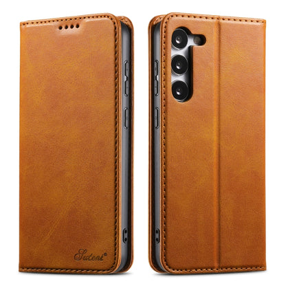 Suteni Calf Texture Horizontal Flip Leather Phone Case, For Samsung Galaxy S25 5G����������������...