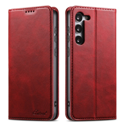 Suteni Calf Texture Horizontal Flip Leather Phone Case, For Samsung Galaxy S25 5G����������������...