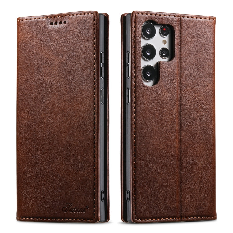 Suteni Calf Texture Horizontal Flip Leather Phone Case, For Samsung Galaxy S25 5G����������������...
