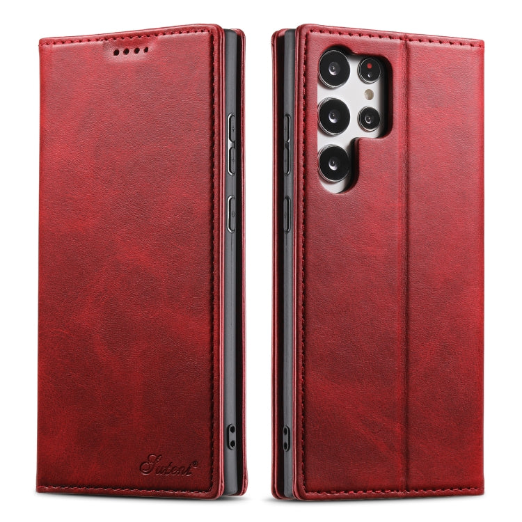 Suteni Calf Texture Horizontal Flip Leather Phone Case, For Samsung Galaxy S25 5G����������������...