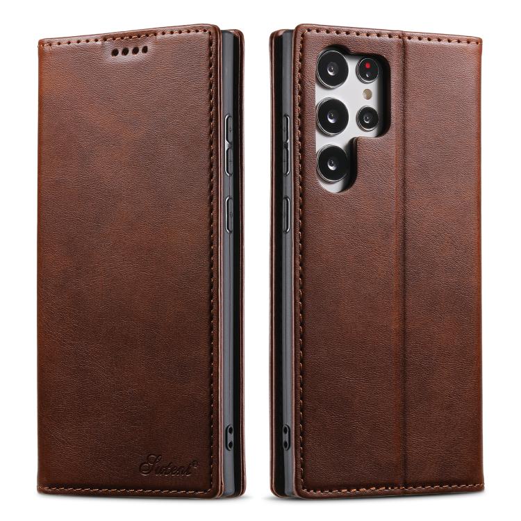 Suteni Calf Texture Horizontal Flip Leather Phone Case, For Samsung Galaxy S25 5G����������������...