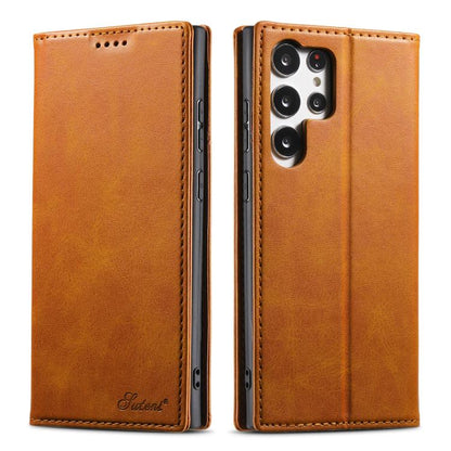 Suteni Calf Texture Horizontal Flip Leather Phone Case, For Samsung Galaxy S25 5G����������������...