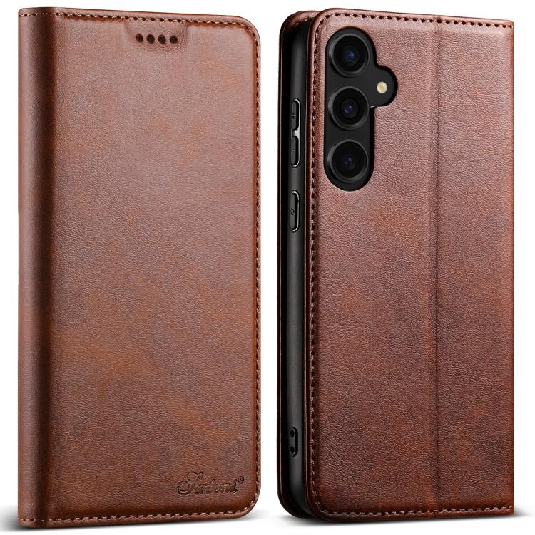 Suteni Calf Texture Horizontal Flip Leather Phone Case, For Samsung Galaxy S25 5G����������������...