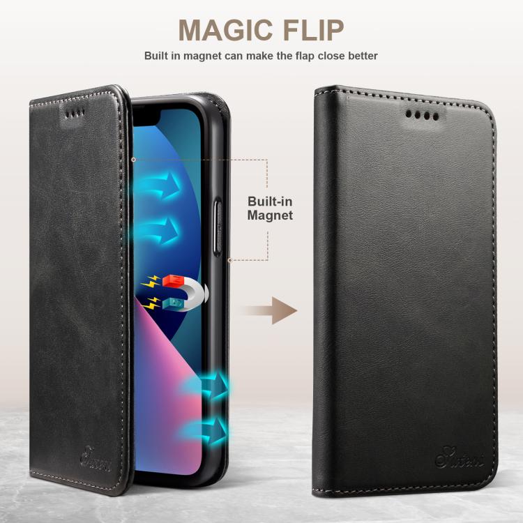Suteni Calf Texture Horizontal Flip Leather Phone Case, For Samsung Galaxy S25 5G����������������...