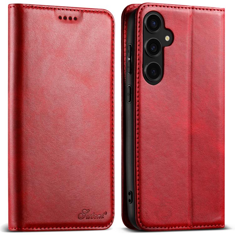Suteni Calf Texture Horizontal Flip Leather Phone Case, For Samsung Galaxy S25 5G����������������...