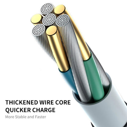 ENKAY Hat-Prince 3 in 1 6A USB to 8Pin+Type-C+Micro USB Supper Fast Charge Spring Cable, Length: ...