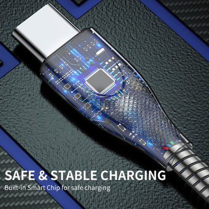ENKAY ENK-CB129 PD 65W Type-C to Type-C Carbon Steel Hose Spring Fast Charging Data Cable, Length...