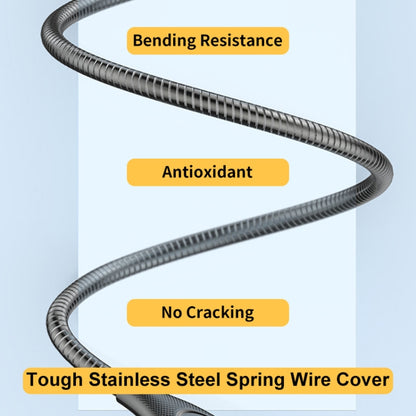 ENKAY ENK-CB129 PD 65W Type-C to Type-C Carbon Steel Hose Spring Fast Charging Data Cable, Length...