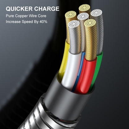 ENKAY ENK-CB129 PD 65W Type-C to Type-C Carbon Steel Hose Spring Fast Charging Data Cable, Length...