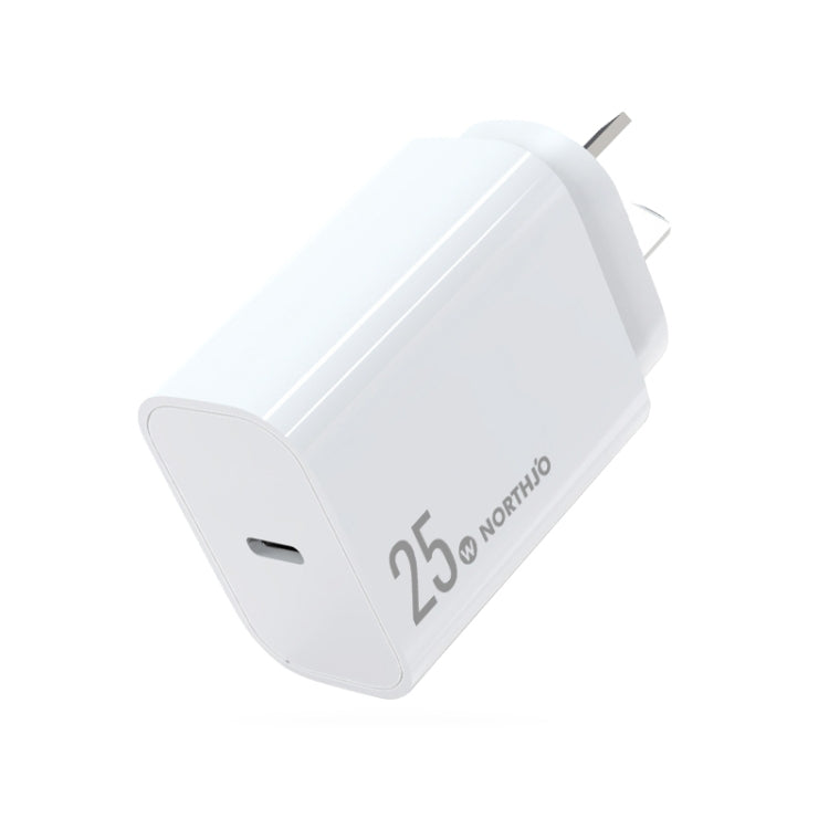 NORTHJO NOPD2501 PD 25W USB-C / Type-C Single Port Fast Charger, US Plug, EU Plug, UK Plug, AU Plug