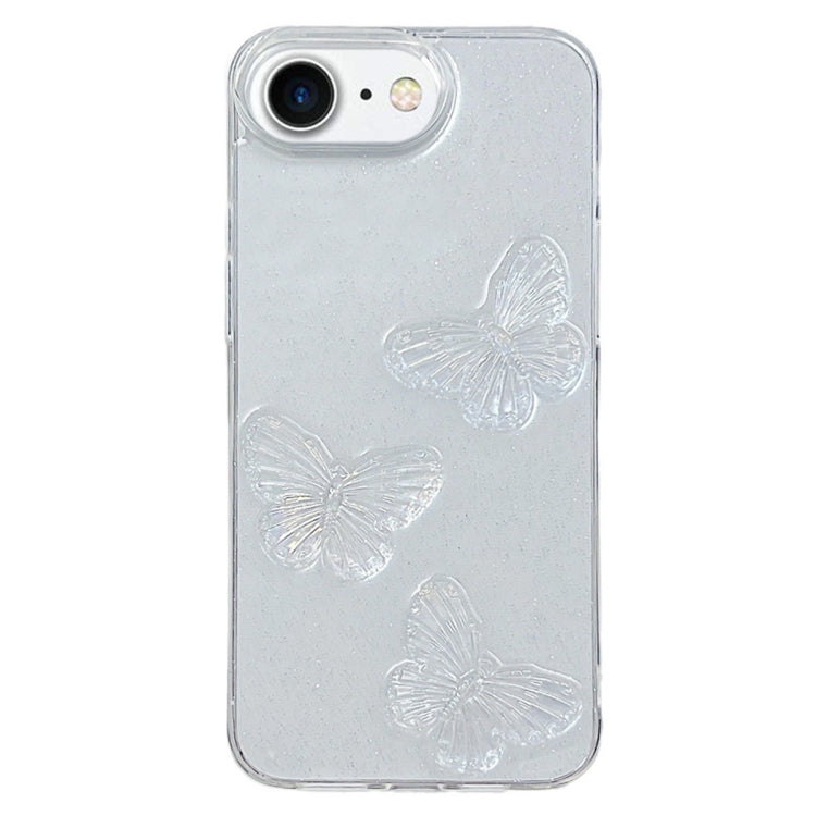 Clear Crystal Butterflies TPU Phone Case, For iPhone 16 Pro Max, For iPhone 16 Pro���������������...