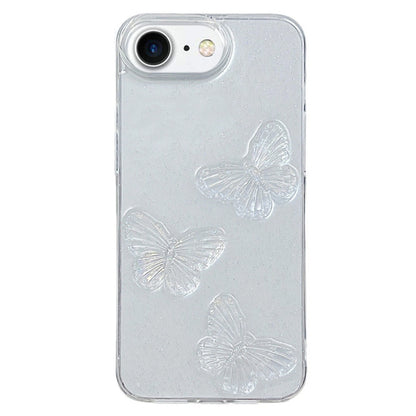 Clear Crystal Butterflies TPU Phone Case, For iPhone 16 Pro Max, For iPhone 16 Pro���������������...