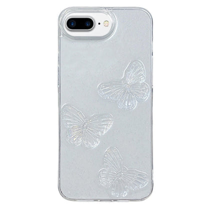 Clear Crystal Butterflies TPU Phone Case, For iPhone 16 Pro Max, For iPhone 16 Pro���������������...