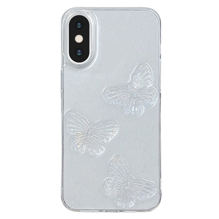 Clear Crystal Butterflies TPU Phone Case, For iPhone 16 Pro Max, For iPhone 16 Pro���������������...