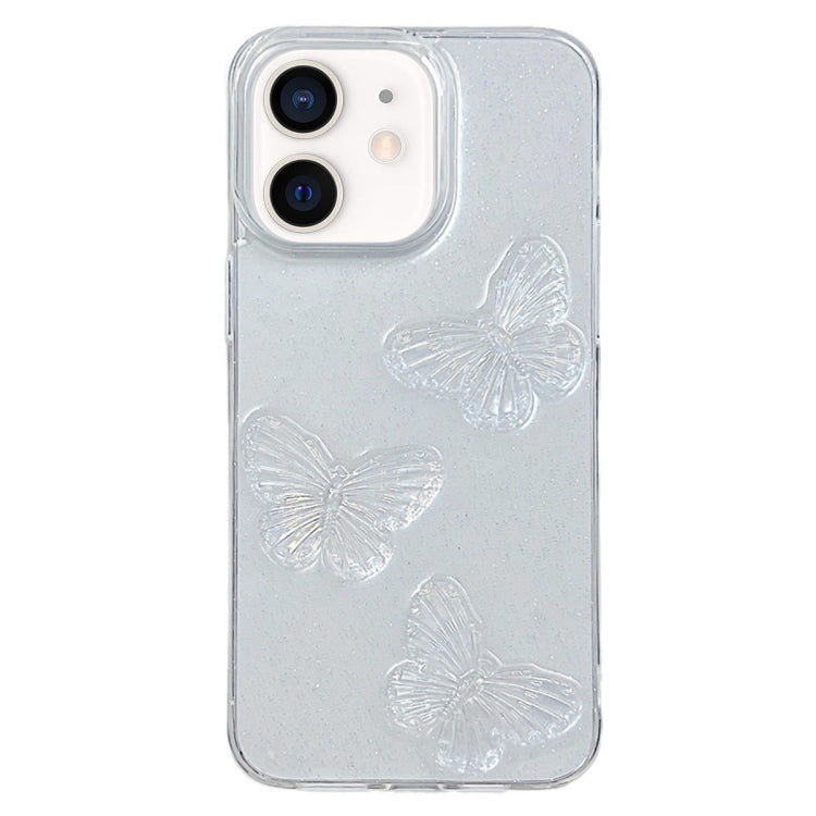 Clear Crystal Butterflies TPU Phone Case, For iPhone 16 Pro Max, For iPhone 16 Pro���������������...