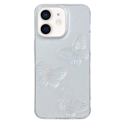 Clear Crystal Butterflies TPU Phone Case, For iPhone 16 Pro Max, For iPhone 16 Pro���������������...