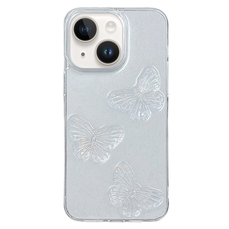Clear Crystal Butterflies TPU Phone Case, For iPhone 16 Pro Max, For iPhone 16 Pro���������������...