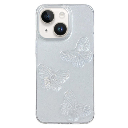 Clear Crystal Butterflies TPU Phone Case, For iPhone 16 Pro Max, For iPhone 16 Pro���������������...