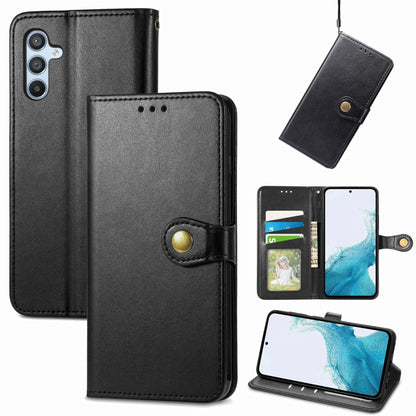 Retro Solid Color Buckle Leather Phone Case, For Samsung Galaxy S25 5G, For Samsung Galaxy S25+ 5...