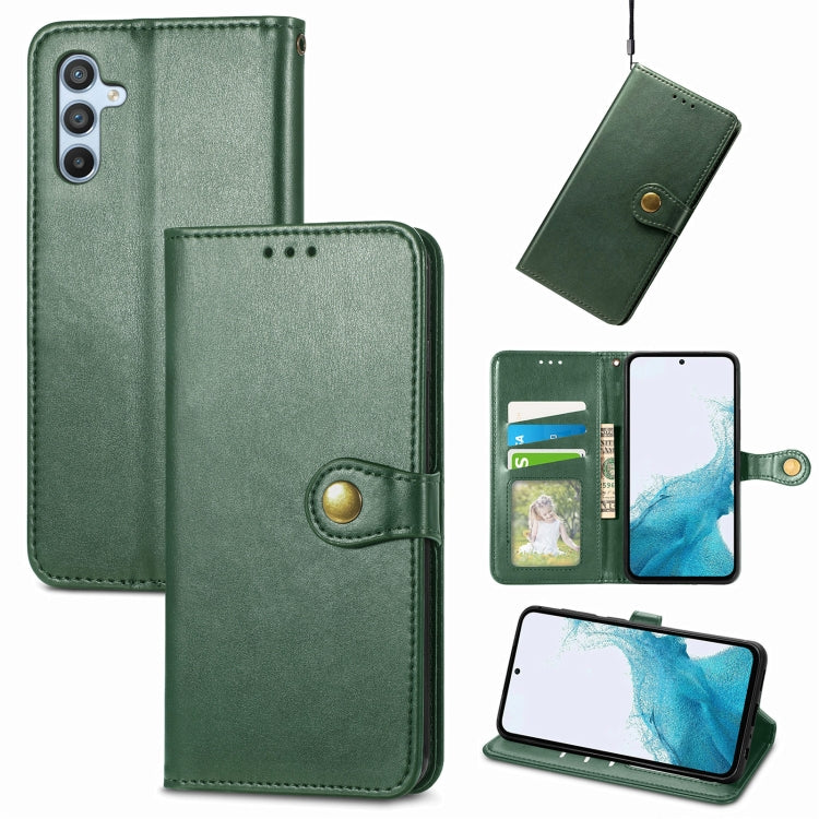 Retro Solid Color Buckle Leather Phone Case, For Samsung Galaxy S25 5G, For Samsung Galaxy S25+ 5...