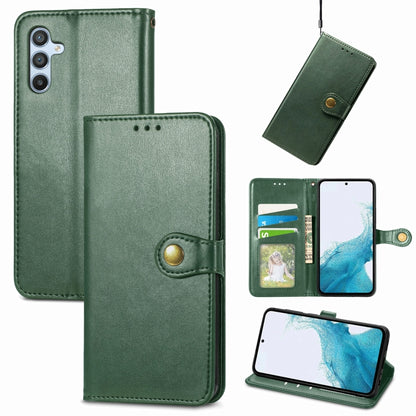 Retro Solid Color Buckle Leather Phone Case, For Samsung Galaxy S25 5G, For Samsung Galaxy S25+ 5...