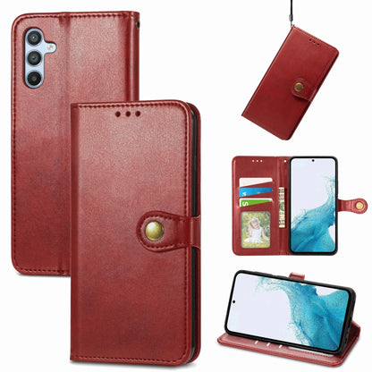 Retro Solid Color Buckle Leather Phone Case, For Samsung Galaxy S25 5G, For Samsung Galaxy S25+ 5...