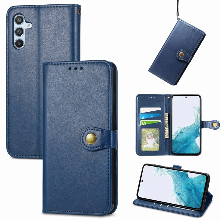 Retro Solid Color Buckle Leather Phone Case, For Samsung Galaxy S25 5G, For Samsung Galaxy S25+ 5...