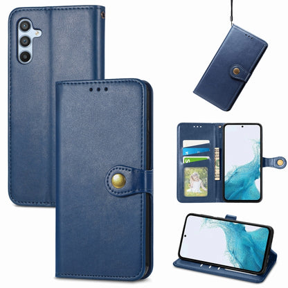 Retro Solid Color Buckle Leather Phone Case, For Samsung Galaxy S25 5G, For Samsung Galaxy S25+ 5...