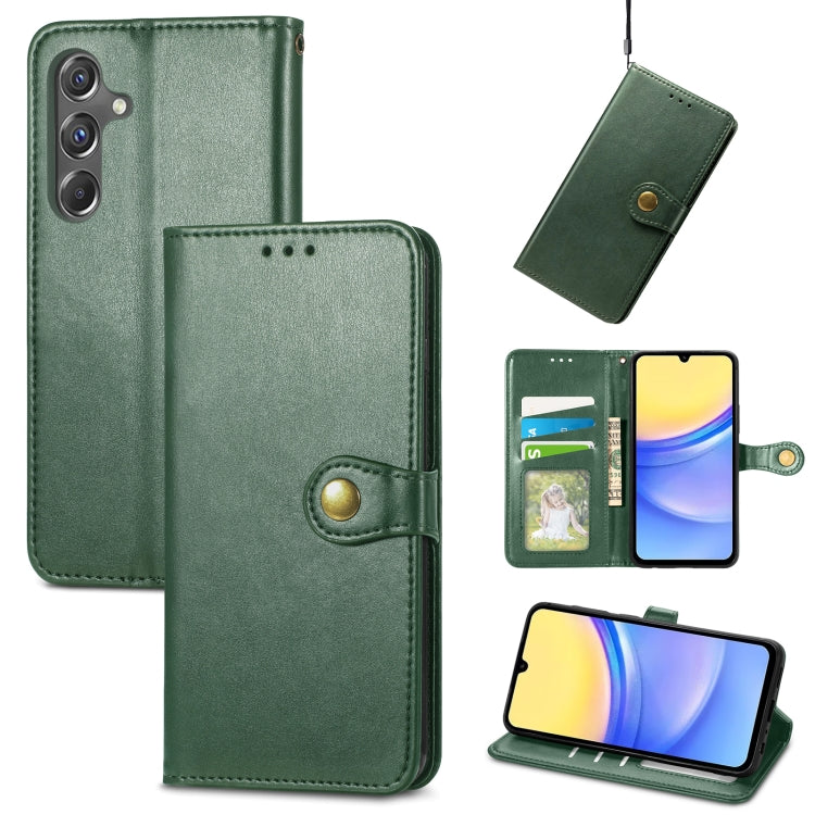 Retro Solid Color Buckle Leather Phone Case, For Samsung Galaxy S25 5G, For Samsung Galaxy S25+ 5...