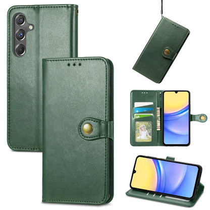 Retro Solid Color Buckle Leather Phone Case, For Samsung Galaxy S25 5G, For Samsung Galaxy S25+ 5...
