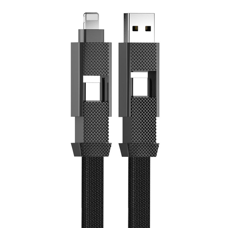 ENKAY ENK-CB134 4-in-1 60W USB-A / Type-C to 8 Pin / Type-C Nylon Braided Magnetic Fast Charging ...