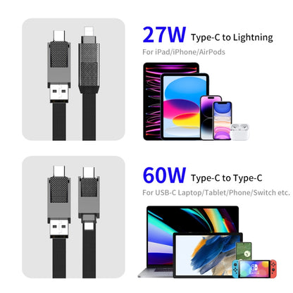 ENKAY ENK-CB134 4-in-1 60W USB-A / Type-C to 8 Pin / Type-C Nylon Braided Magnetic Fast Charging ...