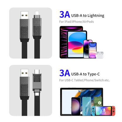 ENKAY ENK-CB134 4-in-1 60W USB-A / Type-C to 8 Pin / Type-C Nylon Braided Magnetic Fast Charging ...