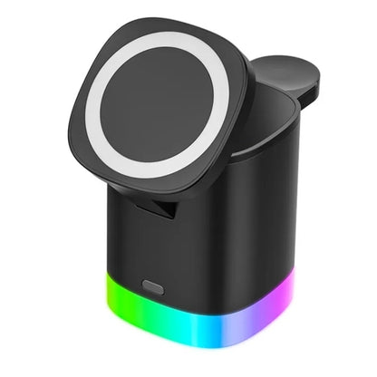 T15 3 in 1 Magnetic Magsafe Wireless Charger Folding Charging Stand For iPhone / iWatch / AirPods...