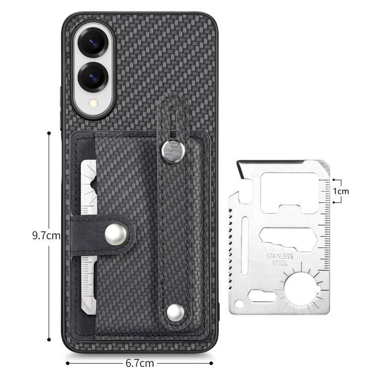 Wristband Kickstand Wallet Back Phone Case with Tool Knife