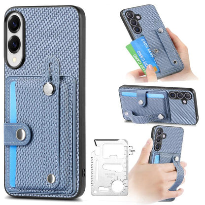 Wristband Kickstand Wallet Back Phone Case with Tool Knife