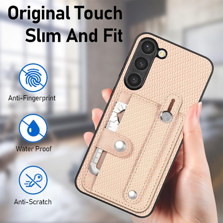 Wristband Kickstand Wallet Back Phone Case with Tool Knife
