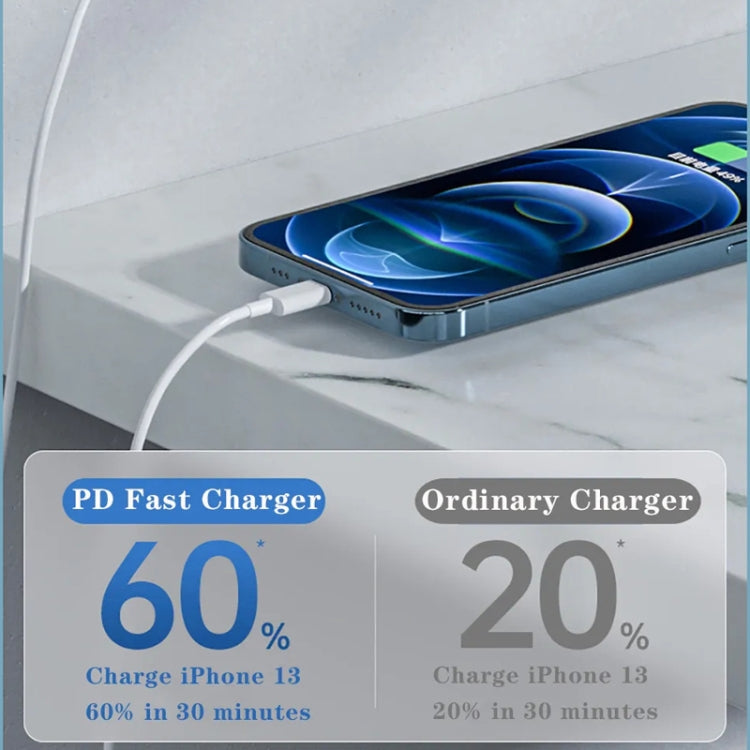 35W PD3.0 USB-C / Type-C Dual Port Charger with Type-C to 8 Pin Data Cable, US Plug��������������...