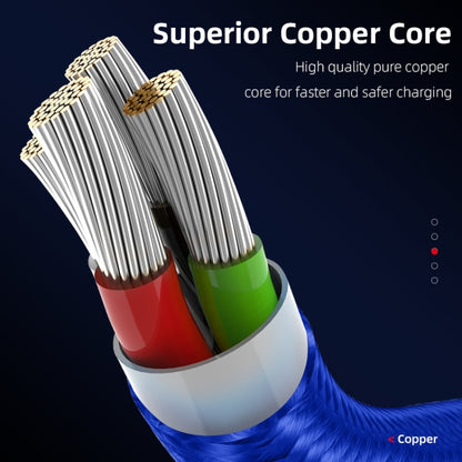 ENKAY 3A USB to 8 Pin Magnetic Fast Charging Data Cable with LED Light, 1m 3A USB to 8 Pin�������...