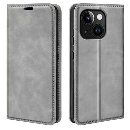Retro-skin Magnetic Suction Leather Phone Case