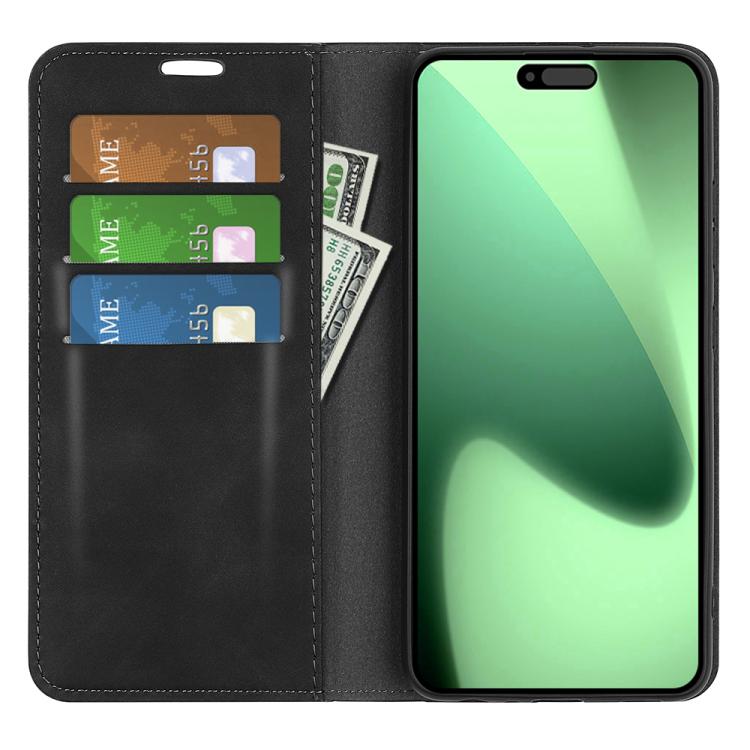 Retro-skin Magnetic Suction Leather Phone Case