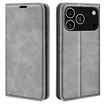 Retro-skin Magnetic Suction Leather Phone Case