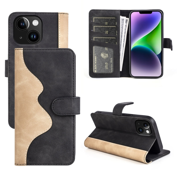 Stitching Horizontal Flip Leather Phone Case, For iPhone 16 Pro, For iPhone 16 Plus, For iPhone 1...