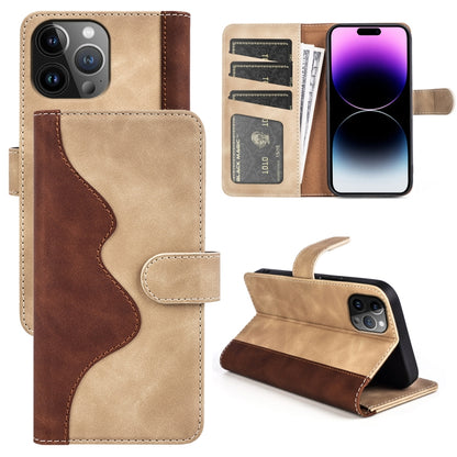 Stitching Horizontal Flip Leather Phone Case, For iPhone 16 Pro, For iPhone 16 Plus, For iPhone 1...