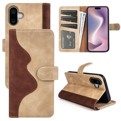 Stitching Horizontal Flip Leather Phone Case, For iPhone 16 Pro, For iPhone 16 Plus, For iPhone 1...